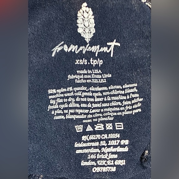 BNWOT Free People Good Karma Runsie in Deepest Navy Blue - Picture 8 of 11